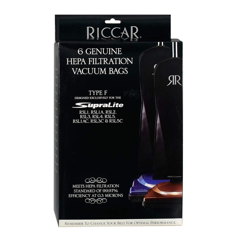 Riccar Vacuum Cleaner HEPA Bags - Type F,6 count